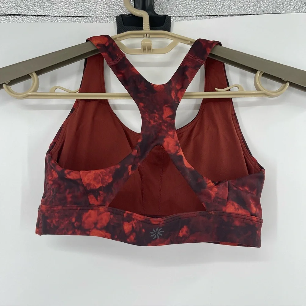 Athleta Ultimate Printed Frozen Floral Warm Sports Bra